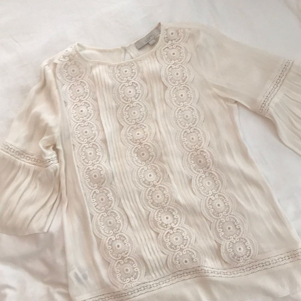 Loft crochet blouse XS